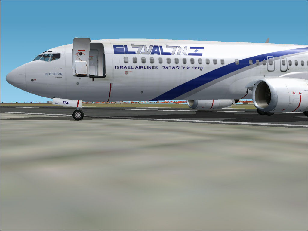 Fs2002 Boeing 737-858 El Al, Israel Airlines Professional Package Fs2002 El Al Boeing 737-