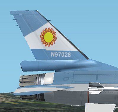 Fs2002 F-16 Falcon In Blue & White Civilian Colors
