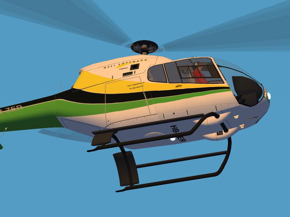 Fs2002 Helicopter Eurocopter Ec120B Colibri Hb-Zer Heli Gotthard Switzerland This Aircraft