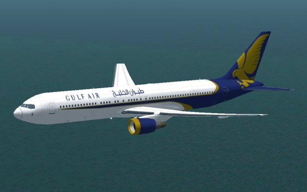 Fs2002 Gulf Air Boeing B767-300Er - A Textures Repaint Of Project Opensky Gulf Air New Loo