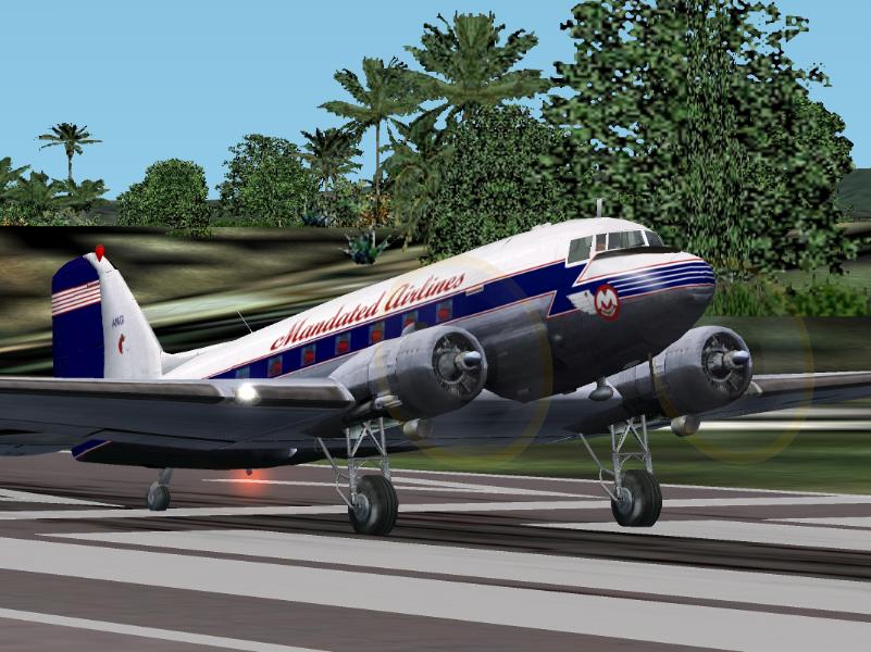 Fs2002 Douglas Dc-3 Mandated Airlines Vh-Mal This Aircraft Was Previously Betsy, The Found