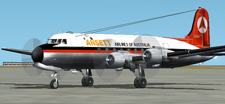 Fs2002 Ansett Douglas Dc-4 Freighter, Registration Vh-Inx