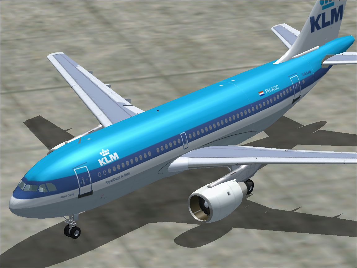 Fs2002 Klm Airbus A310-203 Gmax Airbus A310-203 In Two Klm Liveriesfor Ph-Afc
