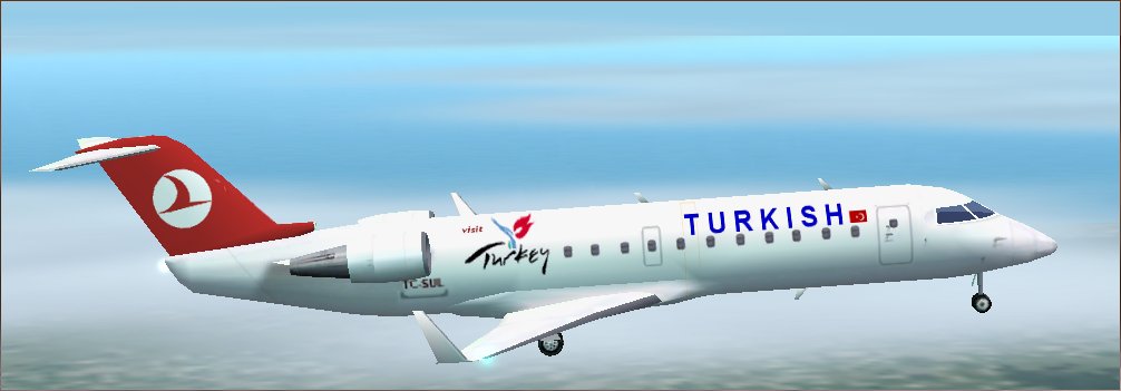 Fs2002 Turkish Airlines Ai Bombardier Crj100Turkish Airlines Bombardier Rj100