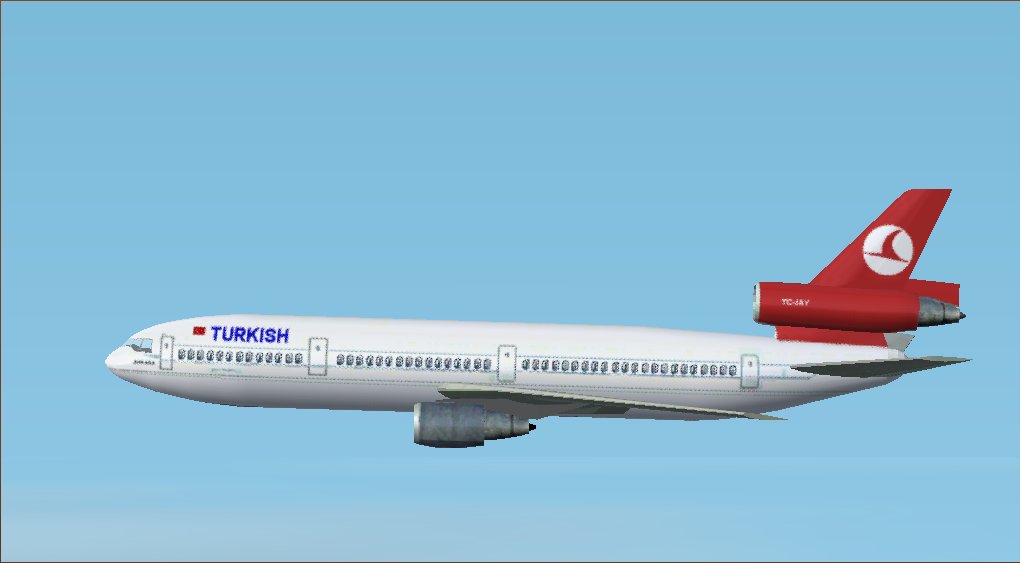 Fs2002 Aircaft Douglas Dc-10 Turkish Airlinesturkish Airlines Dc-10 Tc-Jav Ankara Crashed