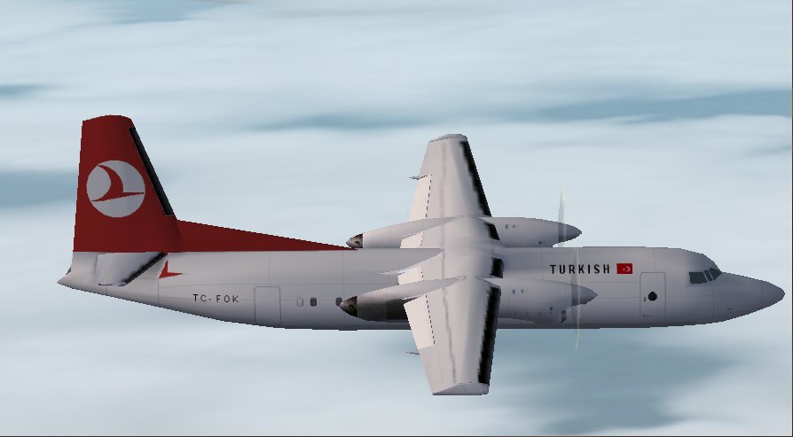 Fs2002 Turkýsh Airlines Fokker-50 Ai Model Gmax Model Of Fokker-50 Aircrafts Thy Paints Is