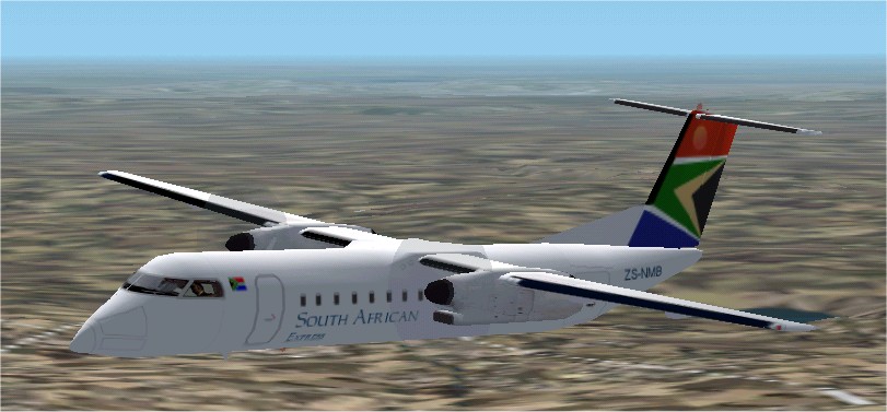 Fs2002 Pro Dehavilland Dash8-311 South African Express Reg_Id: Zs-Nmb Ver 6 With New Fs8 P