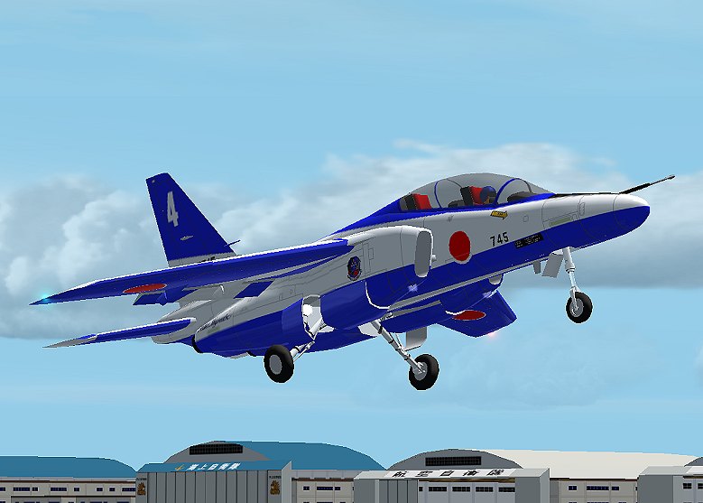 Kawasakit-4Middle Class Jet Trainer V1.5 Jasdf Acrobatic Team The Blue Impulse For Fs2002