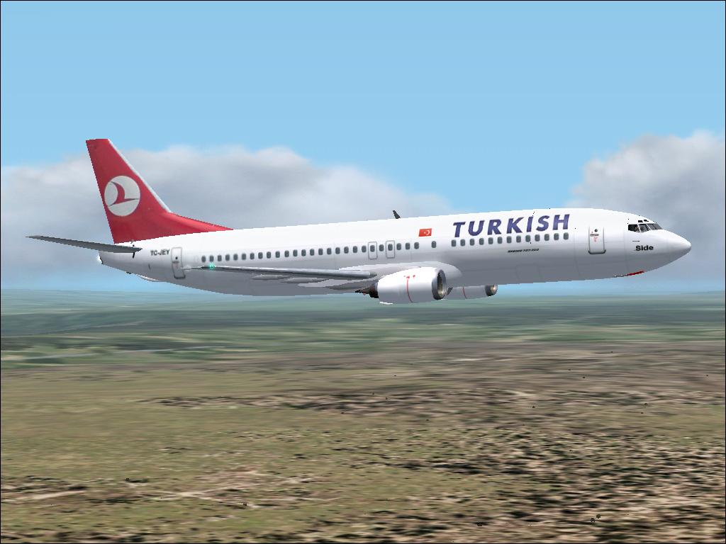 Fs2002 Aircraft-Boeing B737-400 Turkish Airlines Aircraft By Stewart Global And Flight Fx