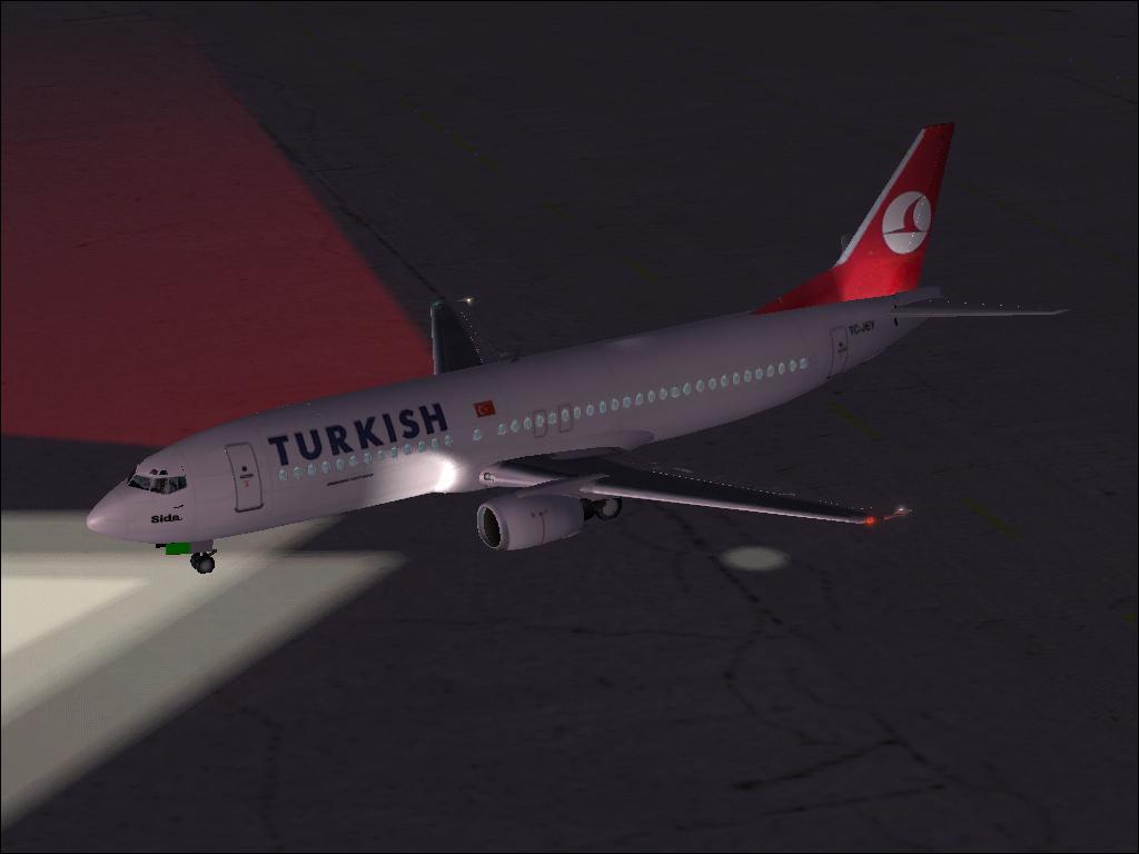 Fs2002 Aircraft-Boeing B737-400 Turkish Airlines Aircraft By Stewart Global And Flight Fx