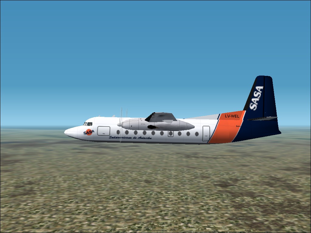 Fs2000 Sudamericana De Aviacion Fokker F-27 Fokker F-27 Mk.200, Registration Lv-Wel In Sud