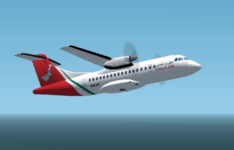 Fs2002 Atr42-500 Oman Air Package - A Textures Repaint In Oman Airs Colors, Which Has Two