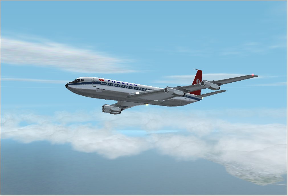 Fs2002 Ai Aircraft Turkish Airlines B707-320 Ai Friendly Gmax Created Boeing 707-320 (V1)