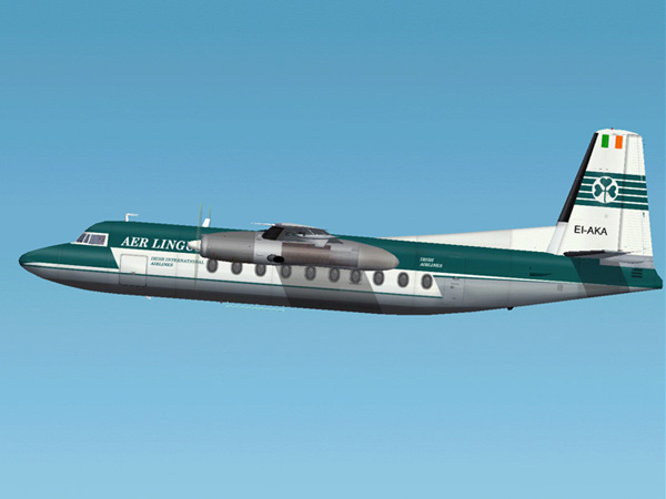 This Is A Textures Repaint Of Mike Stones Fokker 27-200 Colors Of Aer Lingus Ei-Aka