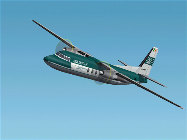 This Is A Textures Repaint Of Mike Stones Fokker 27-200 Colors Of Aer Lingus Ei-Aka