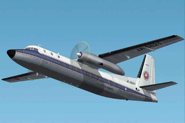 This Is A Textures Repaint Of Mike Stones Fokker 27-200 In The Livery Of All Nippon Airway