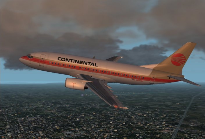 Continental Airlines (Circa 1993 Meatball Scheme) Ffx Boeing 737-3To Ffx/Sga 737-300 Model