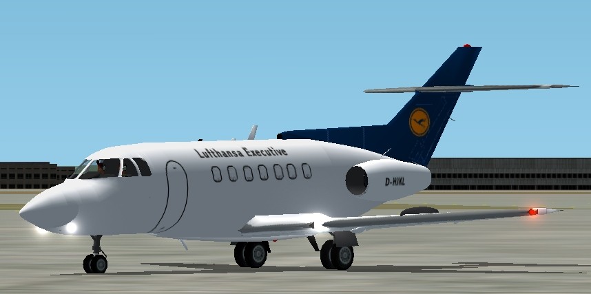 Fs2002 - British Aerospace Bae 125 ,Bae 125 Executive Jet In Lufthansa Colors