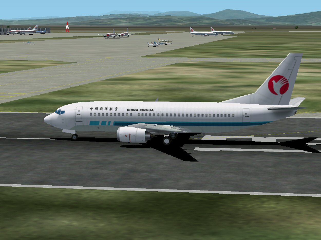 Boeing 737-300 In China Xinhua Airlines Livery; With 32-Bit Textures