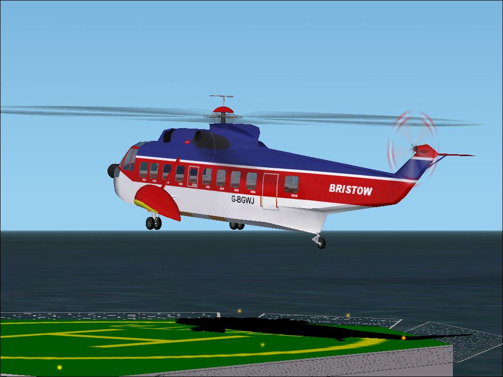 Fs2002 Sikorsky S-61N Bristow 26 Seater Civilian Helicopter Used By Bristow Helicopters To