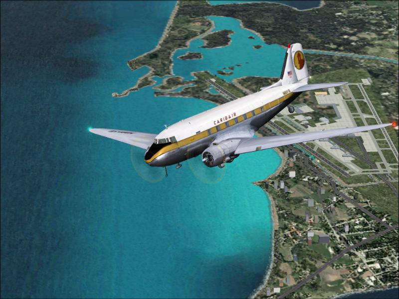 Fs2002 Douglas Dc-3 Caribair N8011E - This Caribair Dc-3 Was Destroyed In 1972 When Used F — 1