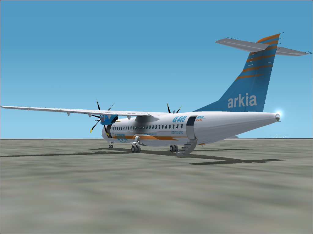 Arkia Atr72-500 For Fs2002 This Is A Textures Repaint Of Francisco Sánchez-Castañers Great