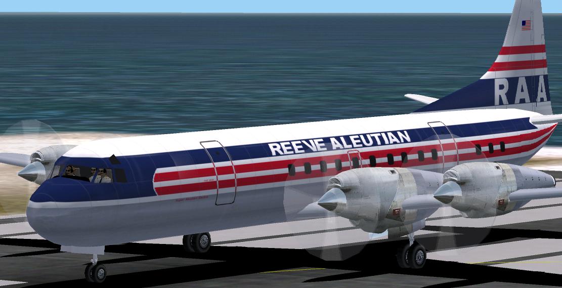 Fs2002 Reeve Aleutian L188 Electra This Is A Textures Repaint Of Chris Buffs Great Gmax L1