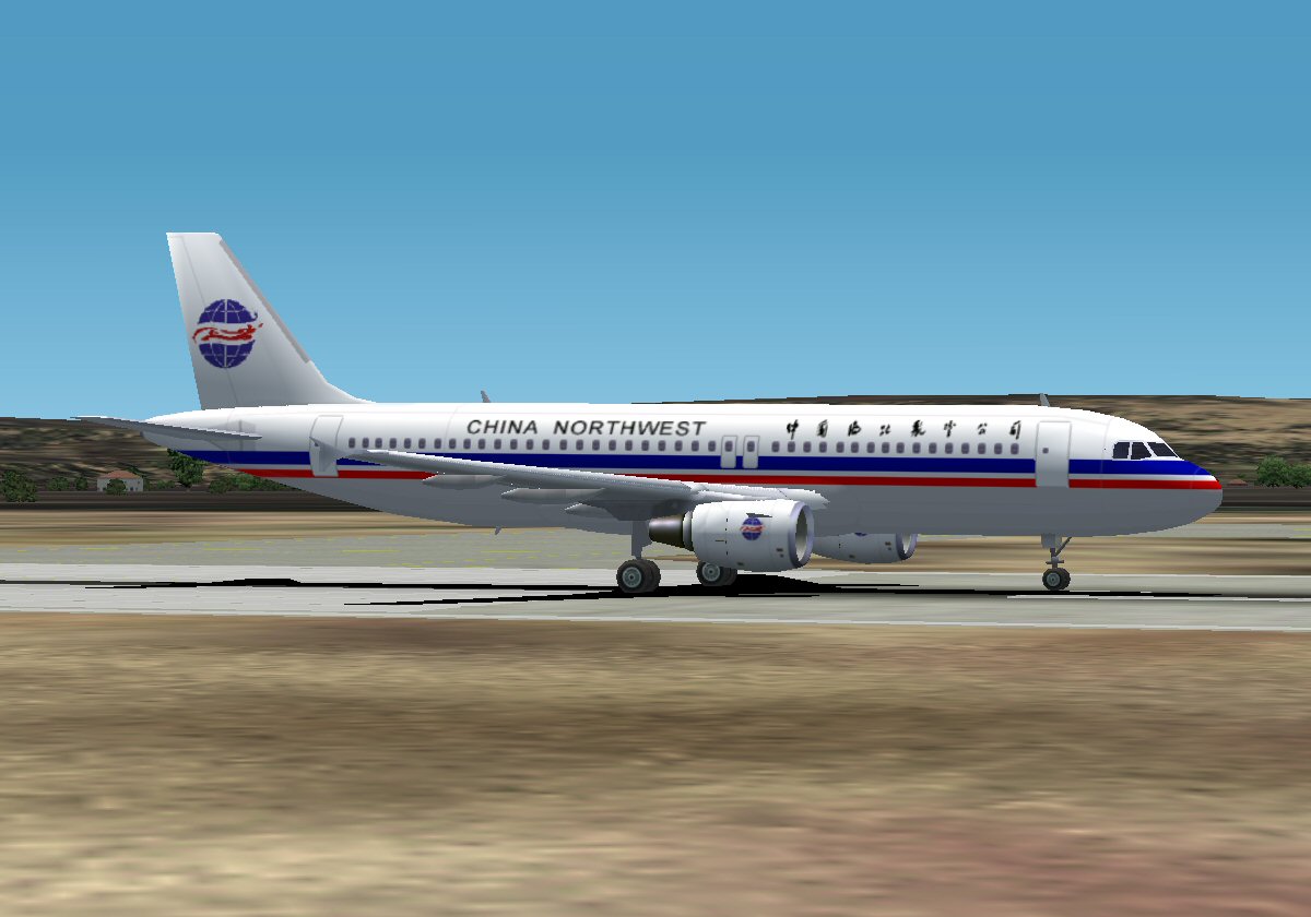 Airbus A320Cfm In China Northwest Airlines Livery; With 32-Bit Textures