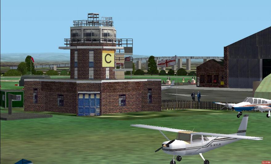 Fs2002 Scenery - Barton Aerodrome Near Manchester, England.detailed Buildings With Photo T