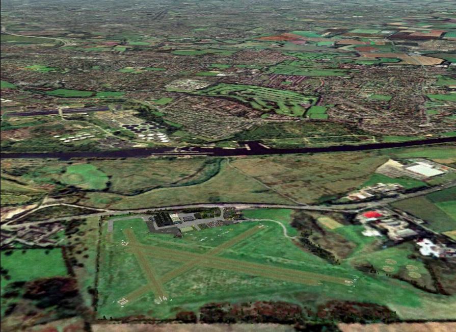 Fs2002 Scenery - Barton Aerodrome Near Manchester, England.detailed Buildings With Photo T