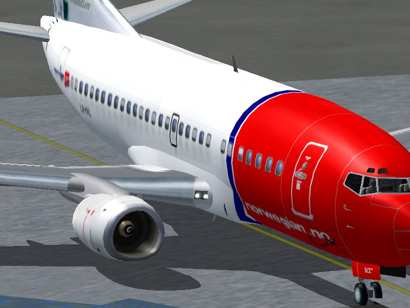 Norwegian Boeing 737-3K2 - Model Flightfx Texture Jan Anders Myklatun, Andreas Bidne — 1