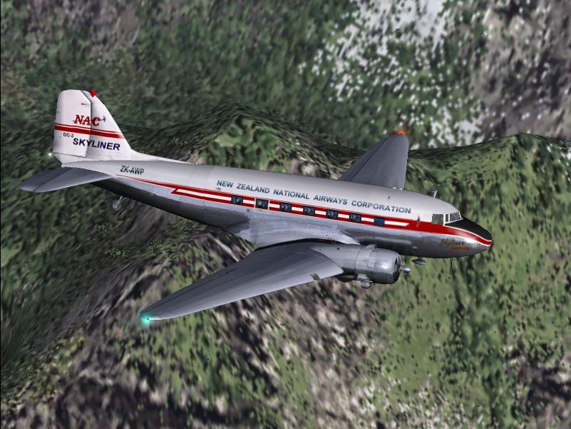 Fs2002 Douglas Dc-3 New Zealand National Airways Corporation Zk-Awp - The Dc-3 Zk-Awp Serv