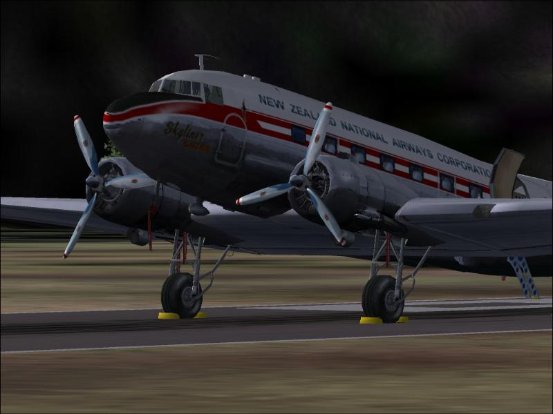 Fs2002 Douglas Dc-3 New Zealand National Airways Corporation Zk-Awp - The Dc-3 Zk-Awp Serv