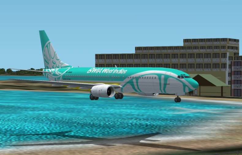 Fs2002 Boeing 737-800 Bwia West Indies Model By Fspainter Texture By Urakawa Fd By Hiro Re
