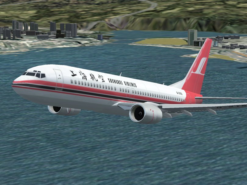 Boeing 737-800 Shanghai Airlines Model By Fspainter Texture By Urakawa Fd By Hiro Re-Paint