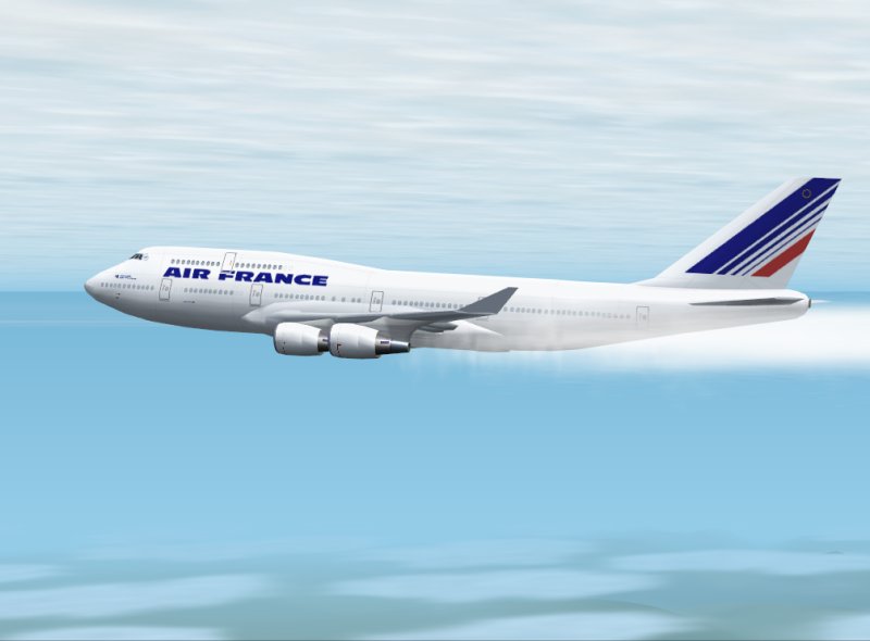 Air France B747-400/Combi Fspainter Model (Http://Www.fspainter.projectai.com/) In The Air