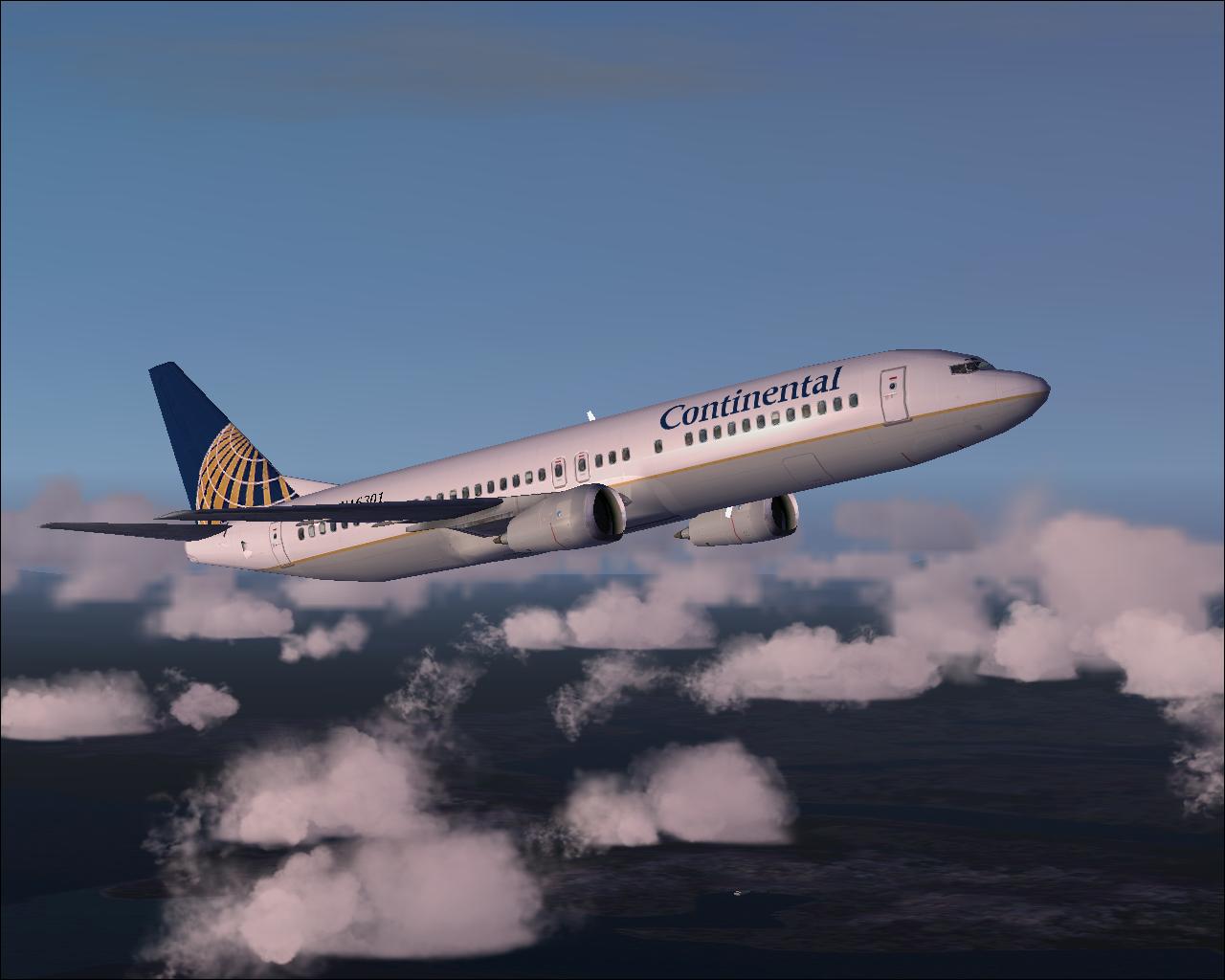Fs2004 Default B737-400 Continental Airline Livery This Is A Textures Repaint Of Microsoft