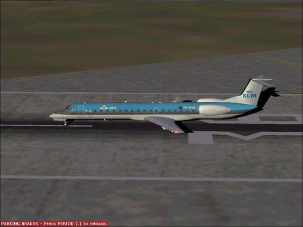 Fs2002 Embraer Erj-145 Livery Of Klm Exel Airlines Using 32Bit With Alpha Texturing Method