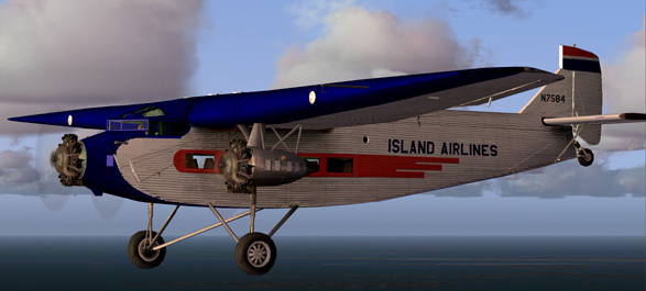 Fs2004 Ford Trimotor Island Airlines Repaint