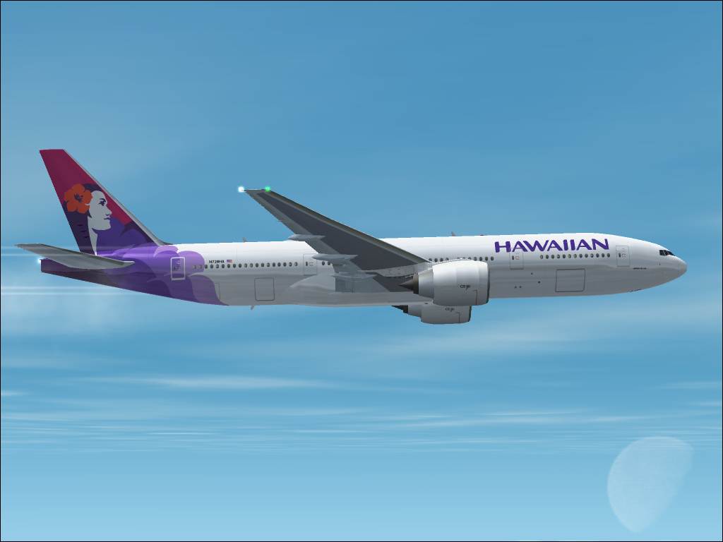 Meljet Boeing 777-200 (Fictional) Hawaiian Airlines Textures Repaint Boeing 777-200 For Fs