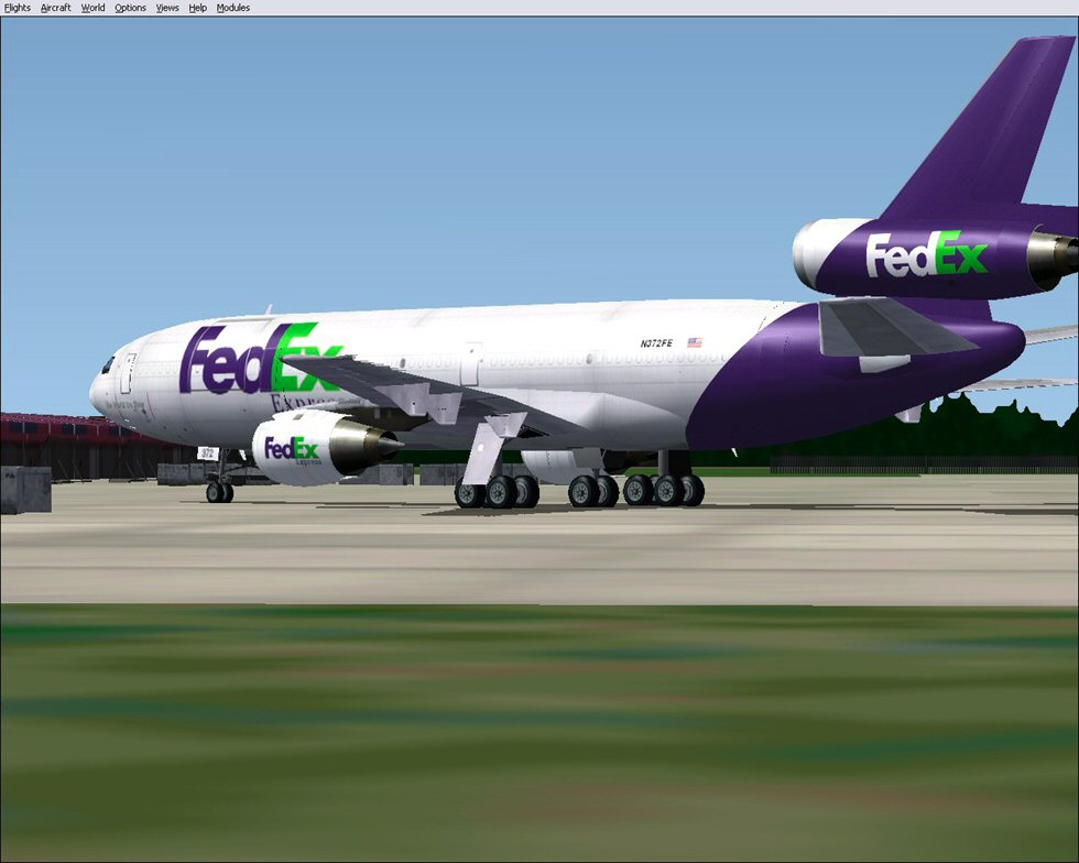 Fs2002 Ffx/Sga Fedex Dc-10-30 This Is A Textures Repaint Of Ffx/Sga Great Gmax Dc-10-30 Mo