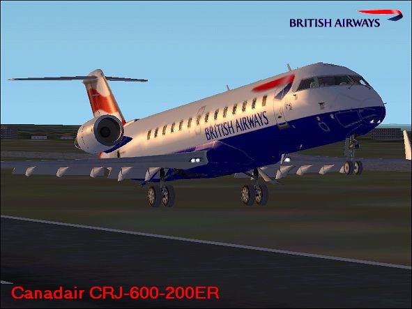Project Open Sky Bombardier Canadair Regional Jet / Crj 600 - 200 For Fs2002 Exclusively M