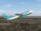 Fspainter Airbus A310Ge In Uzbekistan Airlines Livery; Repainted In 32-Bit Dirty Textures