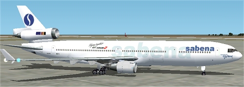 Fs2002 Mcdonnell Douglas Md-11 Sabena Model, Animation And Master Textures By Csi Inc