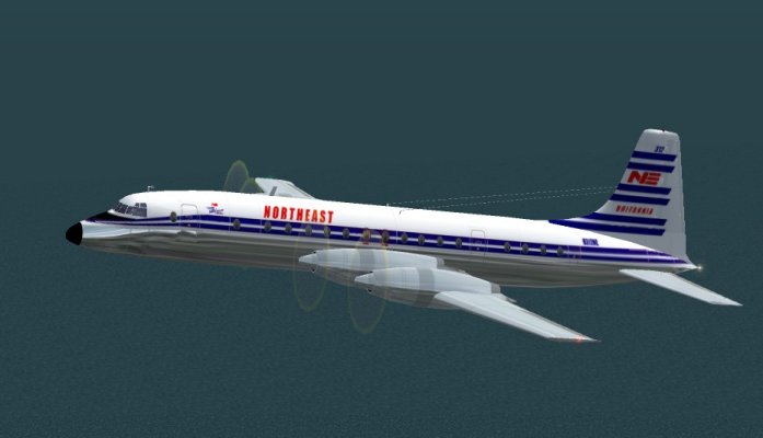 Fs2002 Bristol Britannia 312 Northeast Colours Aircraft By Mike Stone.northeast Colour Sch — 1
