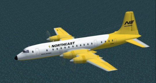 Fs2002 Bristol Britannia 312 Northeast Colours Aircraft By Mike Stone.northeast Colour Sch