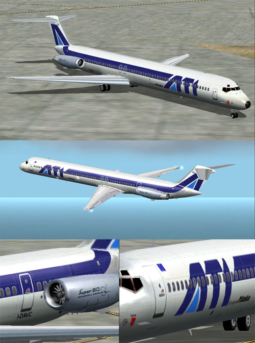 Mcdonnell Douglas Md80 Ati - Città Di Lucca I-Davc For Fs2002 Textures Repaint By Massimil