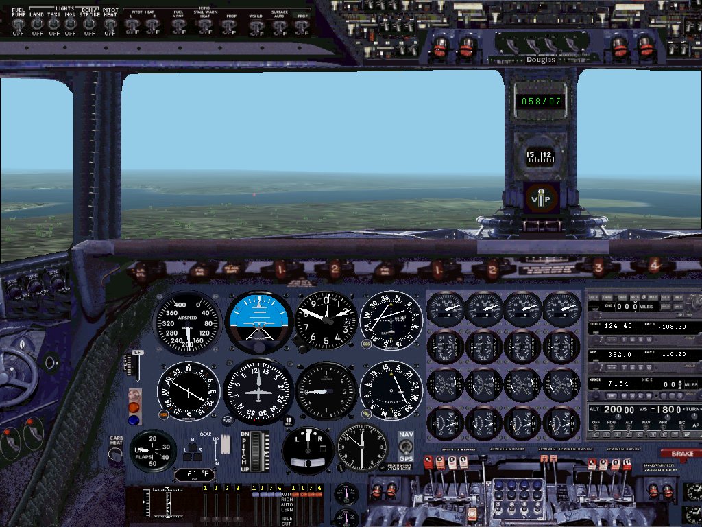 Fs2002 Val-U-Prop Douglas Dc-7 Plane And Panel By James Underwood Based On The Dc-7 Of Tom
