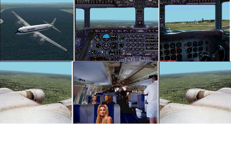 Fs2002 Val-U-Prop Douglas Dc-7 Plane And Panel By James Underwood Based On The Dc-7 Of Tom