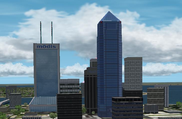 These Add-On Adds Two Buildings In Jacksonville (Fl)Skyline The Modis Tower And Bank Of Am